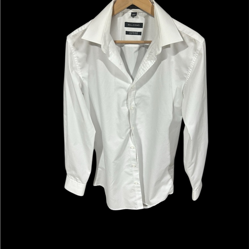 Men's White Dress Shirt by Bellissimo